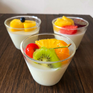 砂糖不使用！フルーツミルクプリン