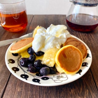 甘酒の甘みだけで作る、ぷちパンケーキ