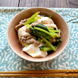 レンジでしみしみ、低脂質で美味しい肉豆腐