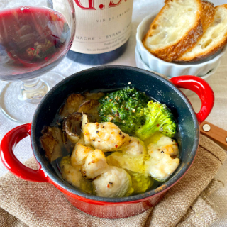 脂質が少ない、鶏ささみのアヒージョ