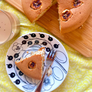 甘さ控えめ、フライパンで作るバナナケーキ